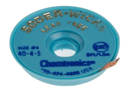 40-4-5 Chemtronics 1.5m Lead Free Desoldering Braid, Width 2.8mm