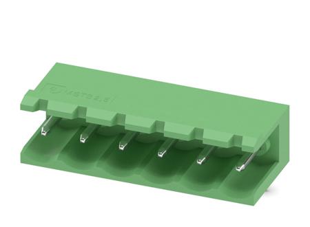 1754517 Phoenix Contact, 5.0mm Pitch, COMBICON MSTB, 6 Way, Right Angle, Pluggable Terminal Block, Header, Solder Termination,