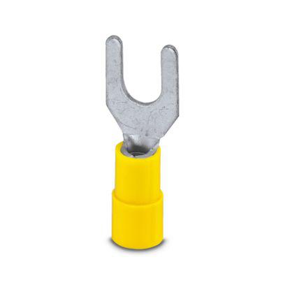 3240044 Phoenix Contact Insulated Fork Terminal, 11AWG to 9AWG Polyamide, Yellow