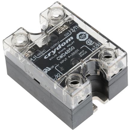 CWD4850 Sensata Crydom CW Series Solid State Relay, 50 A rms Load, Panel Mount, 660 V ac Load, 32 V Control