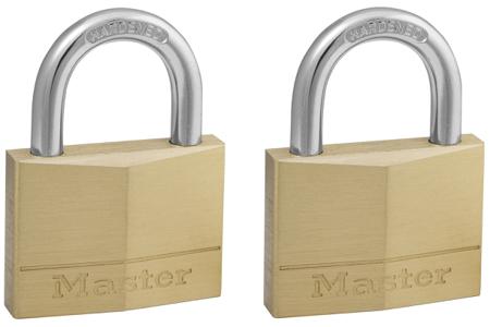 150EURT Master Lock Padlock Brass Padlock, Keyed Alike, 7mm Shackle, 50mm Body