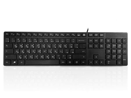KYBAC301-PBLK-AR Ceratech  Wired PS/2 Multimedia Keyboard, QWERTY (Arabic), Black