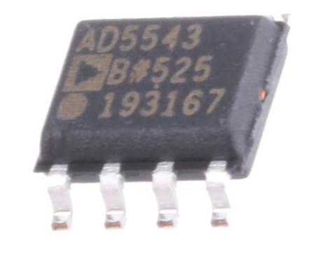 AD5543BRZ Analog Devices , 16 bit Serial DAC, 2.47Msps, 8-Pin SOIC