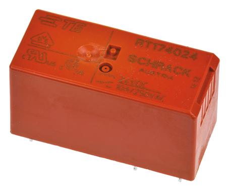 RT174024 TE Connectivity SPDT Non-Latching Relay PCB Mount, 24V dc Coil, 10 A