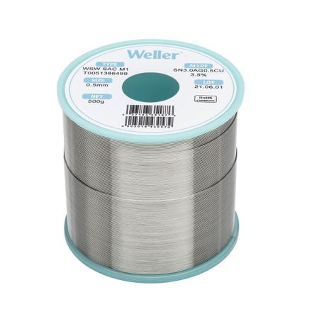 T0051386499 Weller Wire, 0.5mm Solder, 217 → 221°C Melting Point