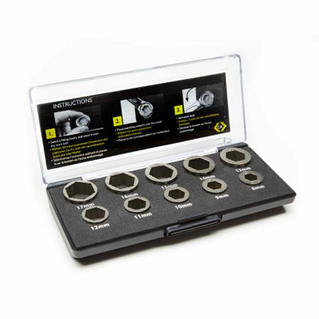 T4360 CK Metal 10 Piece Spanner Recess Drive Screw/Bolt & Nut Kit