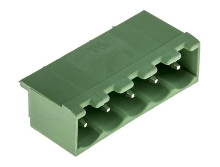 897-1244 RS PRO, 5.08mm Pitch, 5 Way, , Pluggable Terminal Block, Header, Through Hole, Solder Termination