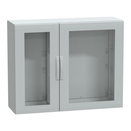 NSYPLA10124TG Schneider Electric NSYPLA, Double Door Floor Standing Enclosure, 1000 x 1250 x 420mm, IP66