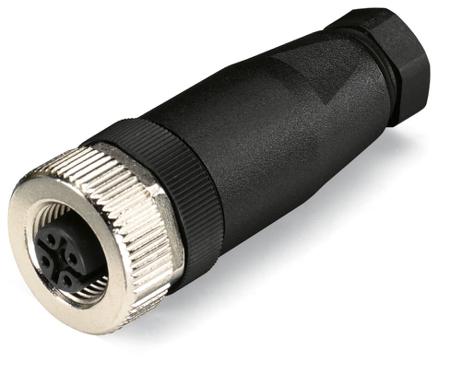 756-9213-050-000 WAGO Industrial Circular Connectors, 5 Contacts, Plug-In, M12 Connector, Plug, Male, IP67, 756 Series