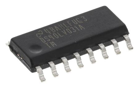 DS90LV031ATM/NOPB Texas Instruments , LVDS Transmitter Quad CMOS, TTL LVDS, 16-Pin SOIC