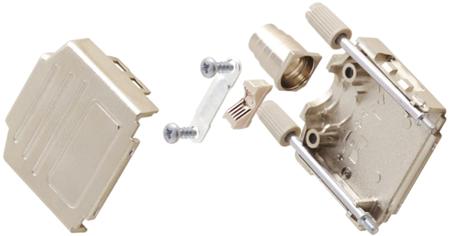 MHDPPK-M-25-K MH Connectors MHDPPK-T/M Series ABS D Sub Backshell, 25 Way, Strain Relief