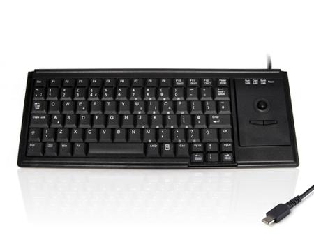 KYB500-K82D-C Ceratech  Wired USB Trackball Keyboard, QWERTY (UK), Black