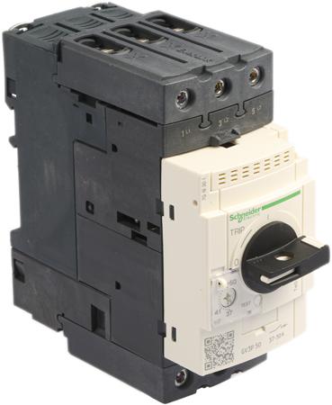 GV3P50 Schneider Electric 3P Pole Thermal Magnetic Circuit Breaker, 690V ac GV3