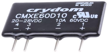 CMXE60D10 Sensata Crydom CMX Series Solid State Relay, 10 A Load, PCB Mount, 60 V dc Load, 28 V dc Control