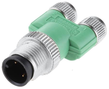 1683549 Phoenix Contact 3 Pole M12 Plug to 6 Pole M8 Socket Adapter