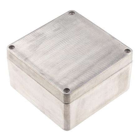 760-8951 RS PRO Silver Die Cast Aluminium Enclosure, IP66, Silver Lid, 160 x 160 x 90mm