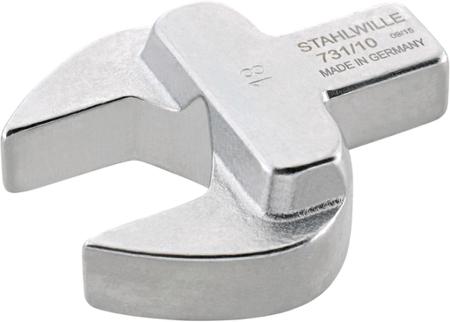 58211016 STAHLWILLE 731/10 Series Open Ended Insert Open-Ended Shell Tool, 16.0 mm, 9 x 12mm Insert, Chrome Plated Finish