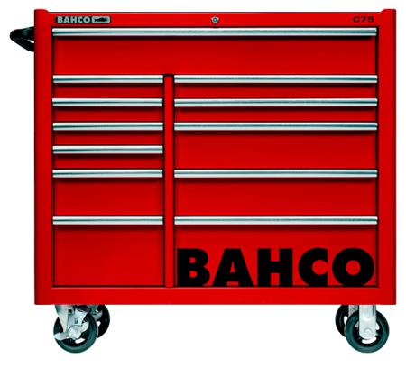 1475KXL12RED Bahco 12 Shelf Trolley, 986 x 501 x 1100mm, 45kg Load