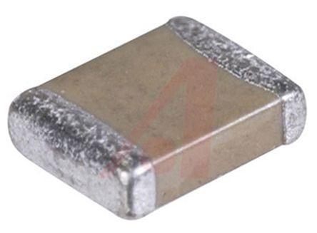 06036D106MAT2A EPCOS 10μF Multilayer Ceramic Capacitor MLCC 6.3V dc ±20% X5R Dielectric 0603 (1608M) SMD, Max. Temp. +85°C