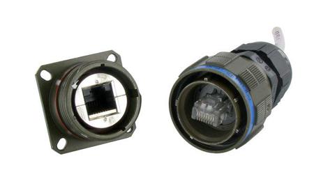 RJFTV2PE1N Amphenol Socapex Female Ethernet Connector, Flange Mount, Cat5e 1 Port 8 -Way