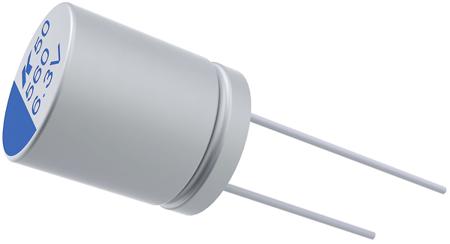A750EK567M0JAAE018 KEMET 560μF Through Hole Polymer Capacitor, 6.3V dc
