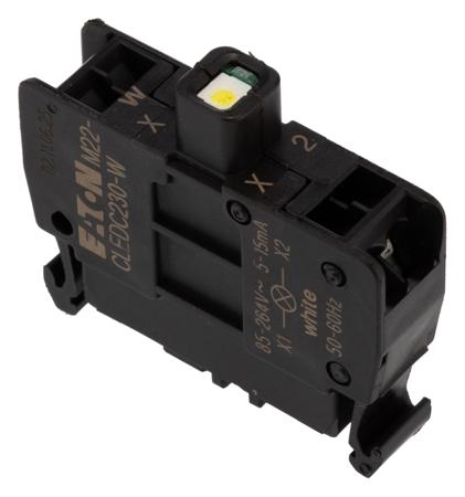 216578-M22-CLEDC230-W Eaton M22 Light Block - White, 85 → 264 V ac