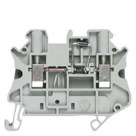 8WH1000-6KG00 Siemens 8WH Series Grey Din Rail Terminal, 4mm², 1-Level, Screw Termination, CSA