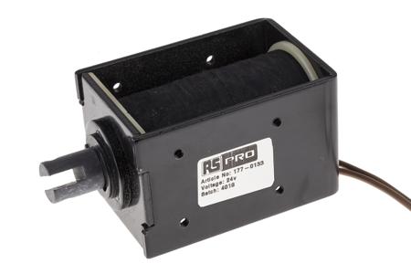 177-0133 Pull Action DC D-Frame Solenoid, 24 V