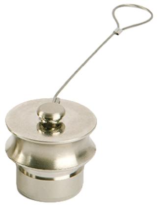 PXM6081 Bulgin 6000 Male Dust Cap, Shell Size 32 IP66, IP68, IP69K Rated, with Nickel Finish, Brass