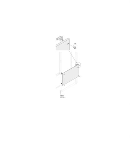 1STQ007501A0000 ABB PPFB Series RAL 7035 Light Grey Pickled Steel Sheet Blind Panel, 100mm H, 1m W, 1000mm L, for Use with PPFB1010