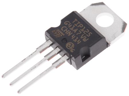 TIP125 STMicroelectronics  PNP Darlington Transistor, 5 A 60 V HFE:1000, 3-Pin TO-220