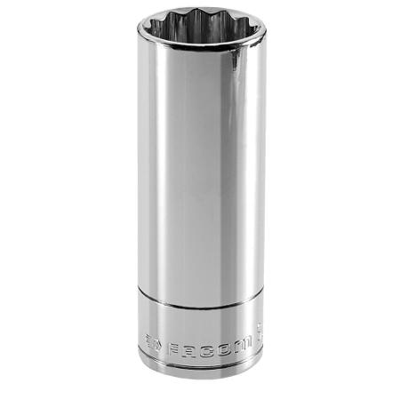 S.9/16LA Facom 1/2 in Drive 9/16in Long Socket, 12 point, 82.2 mm Overall Length