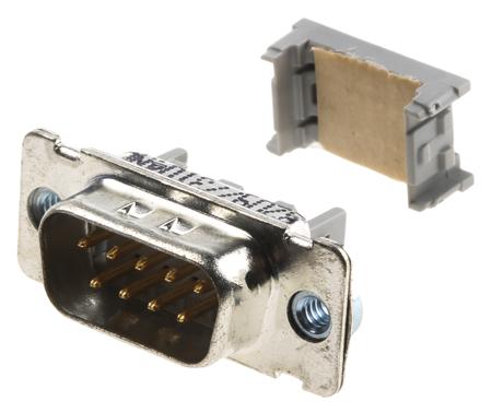 8209-6003 3M 8200 9 Way Right Angle Cable Mount D-sub Connector Plug, 1.27mm Pitch