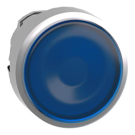 ZB4BH063 Schneider Electric Harmony XB4 Series Blue Illuminated Maintained Push Button Head, 22mm Cutout, IP66, IP67, IP69(IP69K)