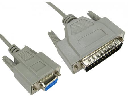 286-3532 RS PRO Female 9 Pin D-sub to Male 25 Pin D-sub Serial Cable, 500mm