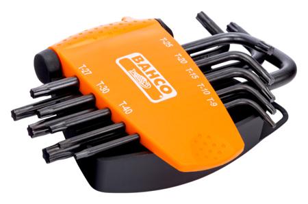 BE-7675 Bahco 8 piece, T9, T10, T15, T20, T25, T27, T30, T40