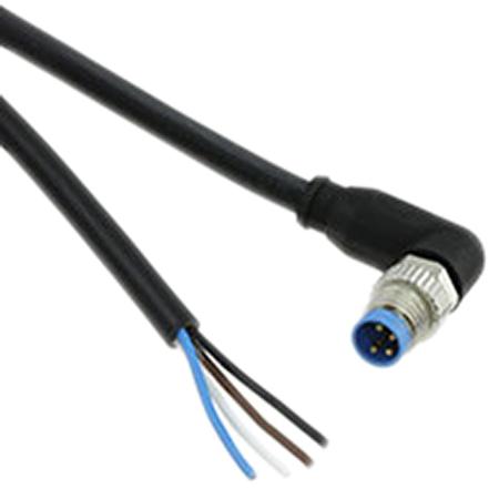 2273010-1 TE Connectivity Cable assembly with a 4 Pole M8 Plug and an Unterminated End, 4 A, 30 V ac/dc