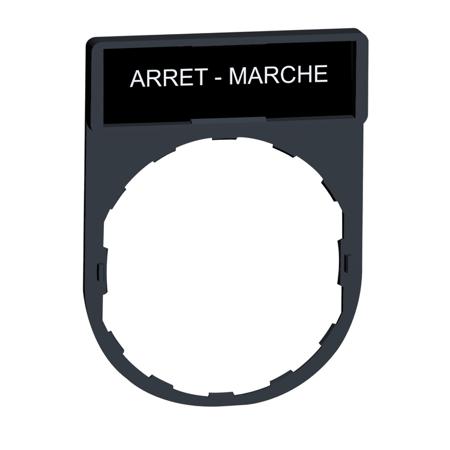 ZBY2166 Schneider Electric Legend Holder for Use with XB4 Series, Arrêt - Marche, On Off