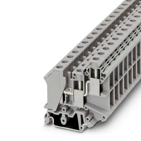 3005196 Phoenix Contact  UK 10-TWIN Series Grey, Double-Level, Screw Termination, Fused