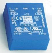 FL-4-24 24V ac 2 Output Through Hole PCB Transformer, 4VA