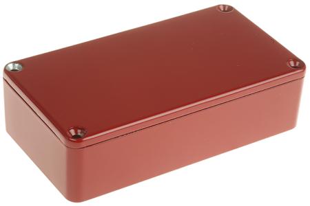 1590BRD Hammond 1590 Series Red Die Cast Aluminium Enclosure, IP54, Red Lid, 113 x 60 x 31mm