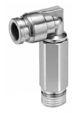 KQG2W23-01S SMC Pneumatic Elbow Threaded-to-Tube Adapter, 42948 Thread 3.2mm Tube Connection