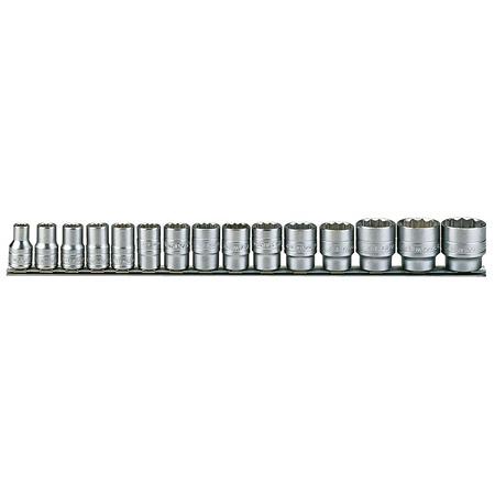 M1215AF Teng Tools 15-Piece 1/2 in 12 Point Socket Set