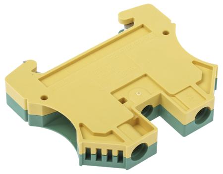 1010300000 Weidmuller 2-Way WPE 10 Earth Terminal Block, 10mm², 16 → 6 AWG Wire, Screw Down, Wemid Housing, ATEX