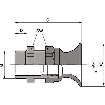 53017420-53119010 Lapp M16 Grey Polyamide, IP68 Cable Gland With Locknut