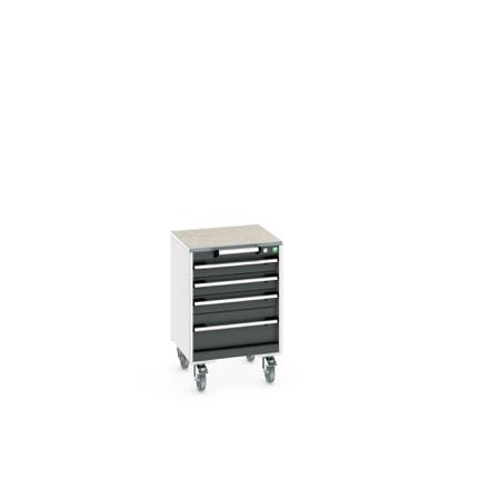 40402134-19V Bott, 4 Drawer Sheet Steel Floor Standing Storage Cabinet, 525 X 525 X 790mm