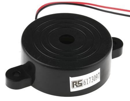 617-3097 RS Pro 1.5 → 20 V dc 96dB Panel Mount Continuous Internal Piezo Buzzer, 2300 → 3300 Hz