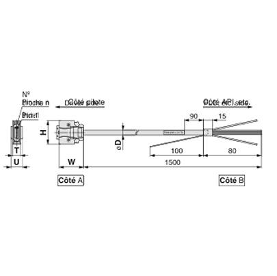 LEC-CSNS-1 SMC LEC Series Cable for Use with LECSA/LECS-T, 1.5m Length,