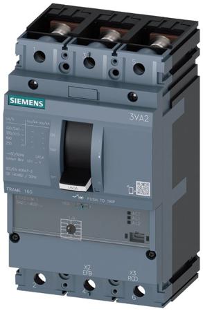 3VA2110-7MS32-0AA0 Siemens, SENTRON MCCB 3P 100A, Breaking Capacity 110 kA, Fixed Mount