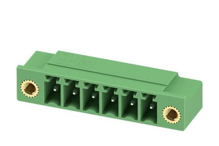 1817848 Phoenix Contact, 3.81mm Pitch, MC 1.5/ 6-GF-3.81-LR, 6 Way, Right Angle, Pluggable Terminal Block, Header, Through